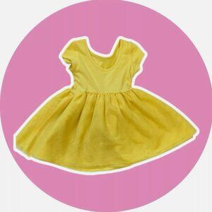 Toddler Girl Yellow Dress Size 12-18Months Spring Summer Clothing